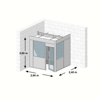 Cabine en kit 2 faces 2,65x2,40m