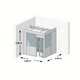 Cabine en kit 2 faces 2,65x2,40m