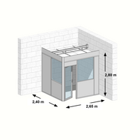 Cabine en kit 2 faces 2,65x2,40m