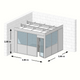 Cabine en kit 2 faces 3,90x3,60m
