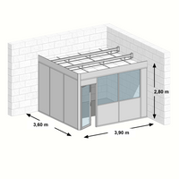 Cabine en kit 2 faces 3,90x3,60m