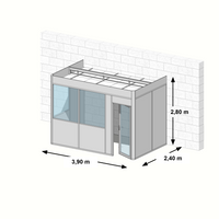 Cabine en kit 3 faces 3,90x2,40m