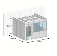 Cabine en kit 3 faces 3,90x3,60m