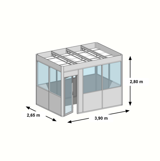 Cabine en kit 4 faces 3,90x2,65m